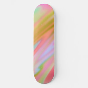 Trendy Unieke Roze Blauw groene abstracte golven Persoonlijk Skateboard