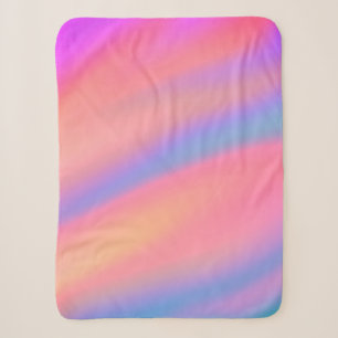 Trendy Unieke Roze Blauw groene abstracte golven Sherpa Deken
