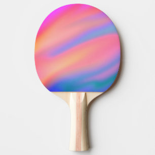 Trendy Unieke Roze Blauw groene abstracte golven Tafeltennisbatje