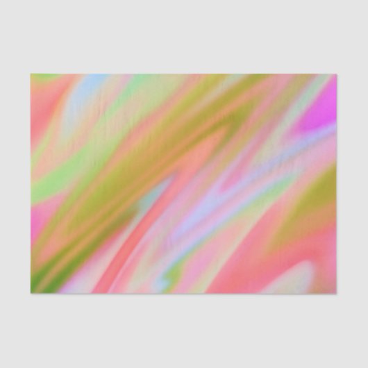 Trendy Unieke Roze Blauw groene abstracte golven Tissuepapier (Voorkant)