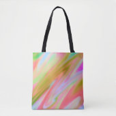 Trendy Unieke Roze Blauw groene abstracte golven Tote Bag (Voorkant)