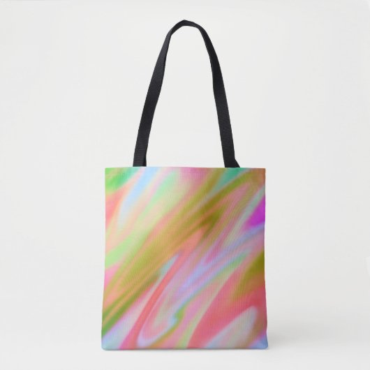 Trendy Unieke Roze Blauw groene abstracte golven Tote Bag (Voorkant)