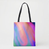 Trendy Unieke Roze Blauw groene abstracte golven Tote Bag (Voorkant)