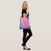 Trendy Unieke Roze Blauw groene abstracte golven Tote Bag (Op model)