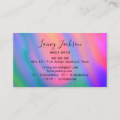 Trendy Unieke Roze Blauw groene abstracte golven Visitekaartje (Achterkant)