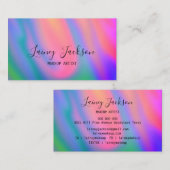 Trendy Unieke Roze Blauw groene abstracte golven Visitekaartje (Voorkant / Achterkant)