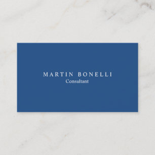 Trendy Unique Blue Plain Clean Visitekaartje