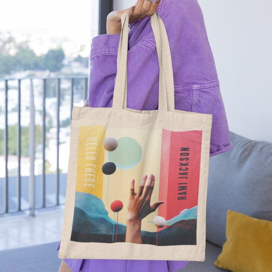 Trendy Unique Cool Kleurrijke Abstracte Naam Tote Bag