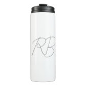 Trendy Unique Creative Monogram Initiaal Letters Thermosbeker (Voorkant)