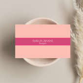 Trendy Unique Girly Pink Script Visitekaartje