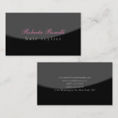 Trendy Unique Grijs Zwart Kapsalon Modern Visitekaartje (Voorkant / Achterkant)
