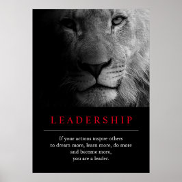 Trendy Unique Motivatie Leadership Lion Poster