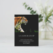 Trendy Unique Motivatie Leadership Tiger Briefkaart (Staand voorkant)