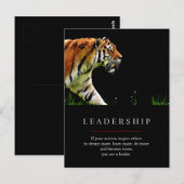 Trendy Unique Motivatie Leadership Tiger Briefkaart (Voorkant / Achterkant)