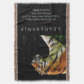 Trendy Unique Motivatie Leadership Tiger Deken (Voorkant Verticaal)