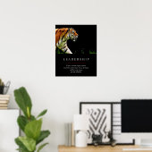 Trendy Unique Motivatie Leadership Tiger Poster (Thuiskantoor)