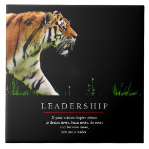 Trendy Unique Motivatie Leadership Tiger Tegeltje