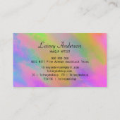 Trendy Unique Neon Roze Blauw Visitekaartje (Achterkant)