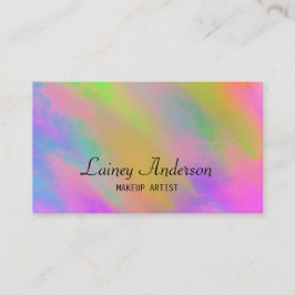 Trendy Unique Neon Roze Blauw Visitekaartje