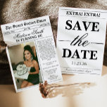 Trendy Unique Newspaper Photo Sweet 16 Kaart<br><div class="desc">Celebrate this milestone in a fun and unforgettable way with a Unique Newspaper Photo Sweet 16 Invitation. Designed to look like a vintage newspaper, this creative invitation features bold headlines, playful “breaking news” sections, and a spotlight photo of the birthday girl. The layout makes her the star of her very...</div>