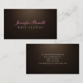 Trendy Unique Sepia Brown Hairdresser Modern Visitekaartje (Voorkant / Achterkant)