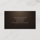 Trendy Unique Sepia Brown Hairdresser Modern Visitekaartje (Achterkant)