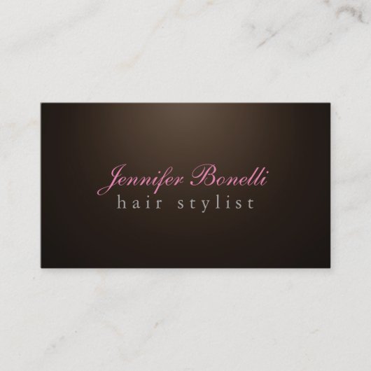 Trendy Unique Sepia Brown Hairdresser Modern Visitekaartje (Voorkant)