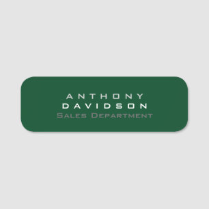 Trendy Up Forest Green Minimalist Business Naamplaatje