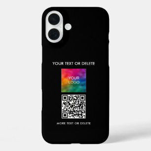 Trendy Upload uw eigen zakelijke Logo QR-code naar iPhone 16 Plus Hoesje