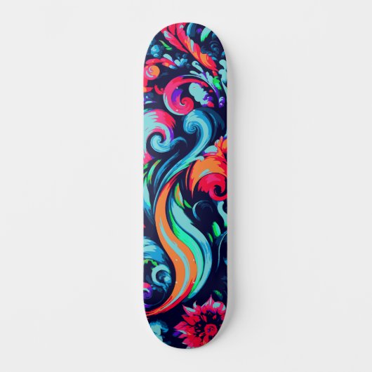 Trendy Urban Street Art Geïnspireerd Bloemen Skate Persoonlijk Skateboard (Voorkant)