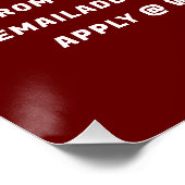 Trendy vacature Recruitment Adverteren Perfect Poster (Hoek)