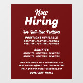 Trendy vacature Recruitment Adverteren Raamsticker (Vel)