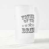 Trendy vader van de bruid Frosted Beer Mok (Voorkant rechts)