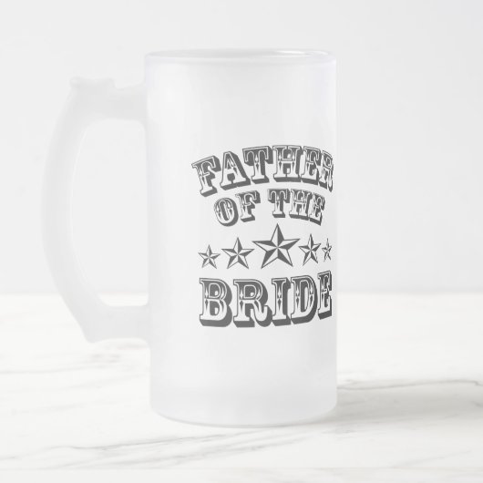 Trendy vader van de bruid Frosted Beer Mok (Links)