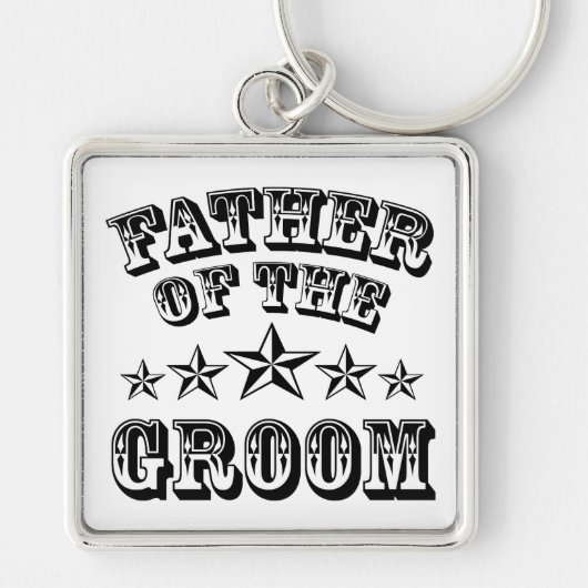 Trendy Vader van de Groom Sleutelhanger (Voorkant)