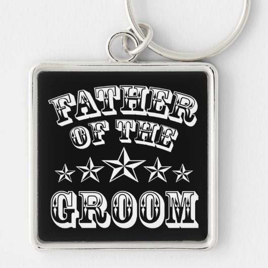 Trendy Vader van de Groom Sleutelhanger (Voorkant)
