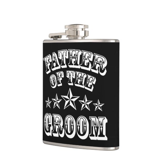 Trendy vader van de groomkolf heupfles (Links)