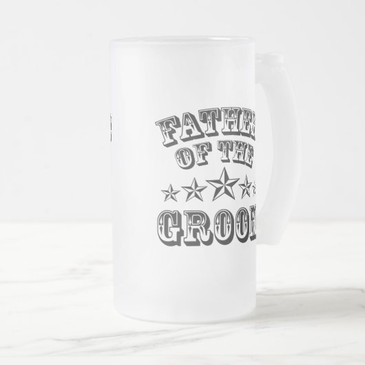 Trendy Vader van de Mok van de bruingeborste bier (Voorkant rechts)