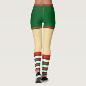trendy vakantie elf groen wit rood leggings (Achterkant)