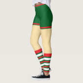 trendy vakantie elf groen wit rood leggings (Links)