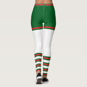  trendy vakantie elf groen wit rood leggings (Achterkant)