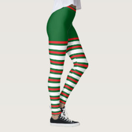 trendy vakantie elf groen wit rood leggings