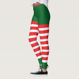trendy vakantie elf groen wit rood leggings