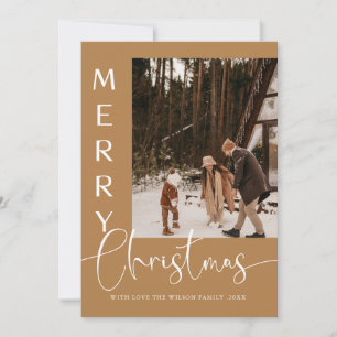 Trendy Vakantie Modern Foto Kerst Vakantiekaart Kaart