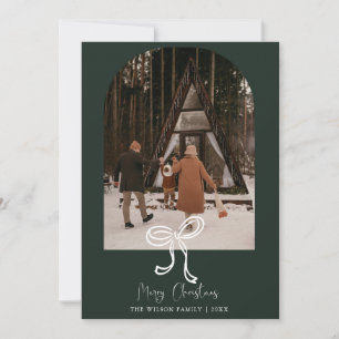Trendy Vakantie Modern Foto Kerst Vakantiekaart Kaart