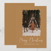 Trendy Vakantie Moderne Foto Kerstvakantie Kaart (Voorkant / Achterkant)