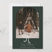 Trendy Vakantie Moderne Foto Kerstvakantie Kaart (Voorkant)