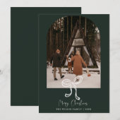 Trendy Vakantie Moderne Foto Kerstvakantie Kaart (Voorkant / Achterkant)