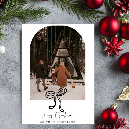 Trendy Vakantie Moderne Foto Kerstvakantie Kaart