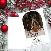 Trendy Vakantie Moderne Foto Kerstvakantie Kaart